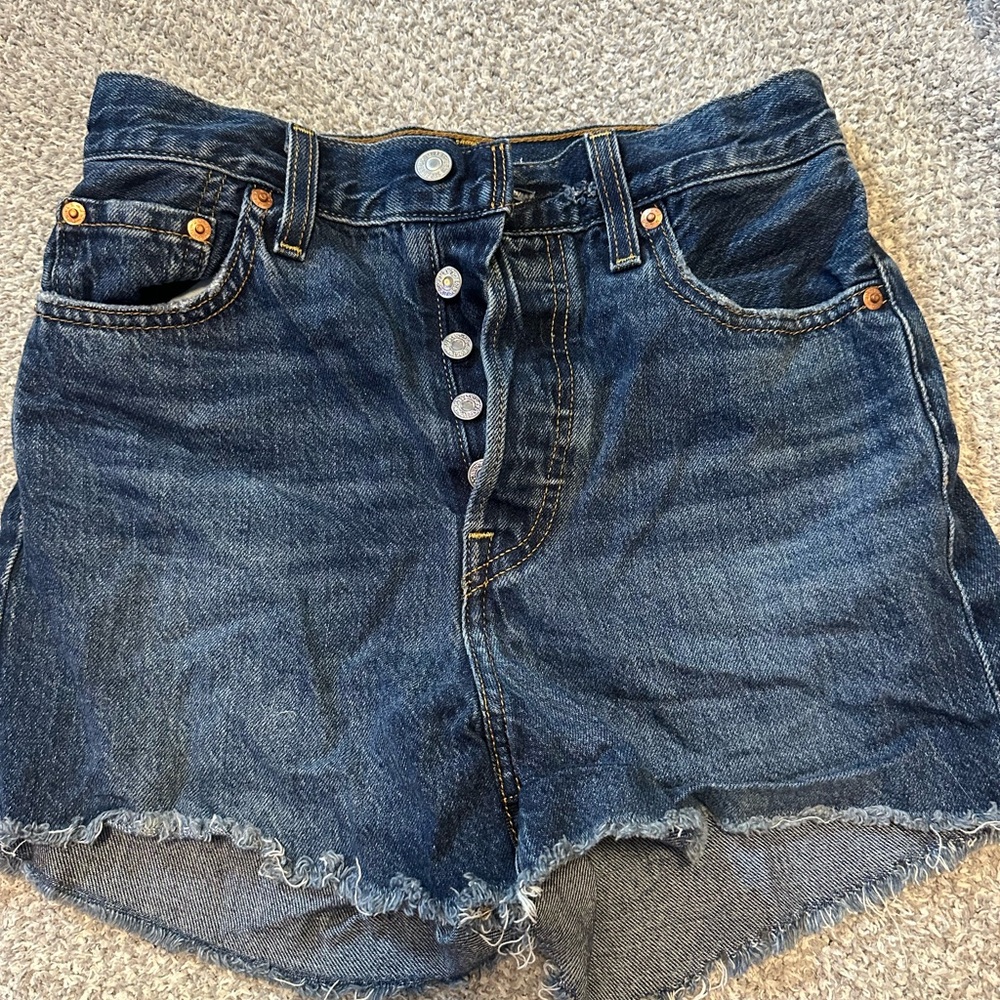 Levi's Blue Jean Shorts High-Waisted Cut-Off